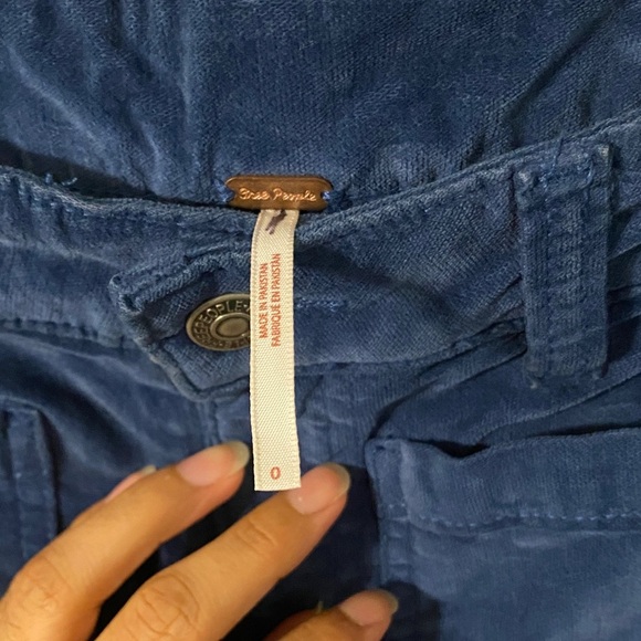 Free People Navy Corduroy Pants - Picture 2 of 9